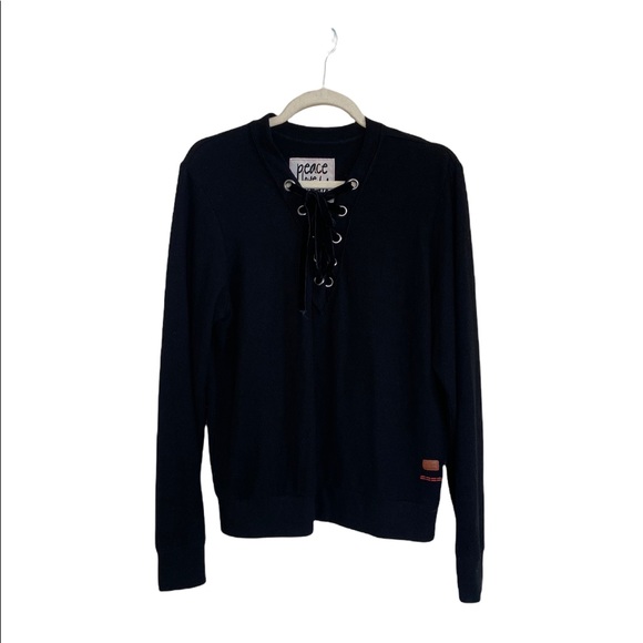 Peace Love World Sweaters - Peace Love World Grommet Sweater